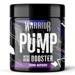 Warrior Pump Pre Workout Powder 225g – Non Stim & Caffeine Free Preworkout Nitric Oxide Supplement – Contains Citrulline Malate, Glycerol, Cyclic Dextrin and Beetroot – 30 Servings, Cosmic Raspberry