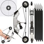 surwolf Mini Compound Bow and Arrows Set for Target Shooting Hunting Games Pocket Bow Survival Bow Archery Gift (Type2-L)