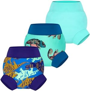 BIG ELEPHANT Reusable Baby Swim Diapers - 3 Pack for Boys – Adjustable, Easy to Wash, Soft & Waterproof, 2T