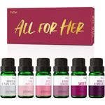 Essential Oils, MitFlor Fragrance Oil Set for Ladies, 6 * 10ml, Perfume, Soap & Candle Making Scents, Aromatherapy Oils Gift Set for Mother's Day, Sweet, Gardenia & Ylang Ylang, Pink Pomelo & More