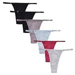 CINVIK Ladies No Show Sweat G-String Cheeky Underwear Women Athletic Thong Laser Cut Cottton Thongs for Women Plus Size Pack 6 2XL