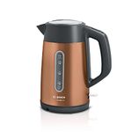 Bosch DesignLine Plus TWK4P439GB Stainless Steel Cordless Kettle,1.7 Litres,3000 W - Copper