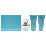 Versace Dylan Turquoise 1.7oz EDT Spray, 1.7oz Perfumed Body Gel, 1.7oz Bath and Shower Gel Women 3 Pc Gift Set