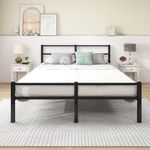 DUMEE Metal Queen Bed Frame with He