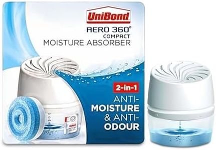 Unibond AERO 360° Humidity Absorber with 450g Refill Tab, Powerful Non-Electric Dehumidifier for Efficient Moisture Control, Compact Air Purifier for Home, Bathroom & Closet