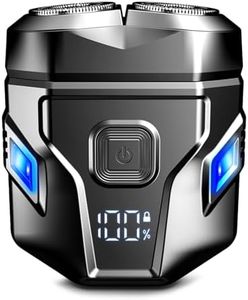 Mini Electric Razors Face Shavers for Men,Compact Travel Shaver with Mech Metal Texture-3D Dual Floating Shaver,10000RPM Fast Quiet Shave,IPX67 Wet Dry,LED Display,Fast Charging,Perfect Gifts for Men