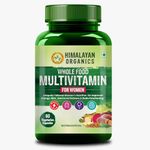 Himalayan Organics Whole Food Multivitamin For Women With Vitamin B1, B2, B3, B5, B6, B7, B9, B12, C, D, E, Calcium, Magnesium, Zinc | Smooth Digestion | Good For Brain & Bone Health | Boost Energy - 60 Veg Capsules