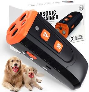 Dog Bark Deterrent Device, Bark Shield to Stop Own or Neighbor's Dog, Anti Barking Device for Dogs with 3X Ultrasonic, 33FT Range, Rechargeable, Portable Safe for Dogs Training Indoor Outdoor