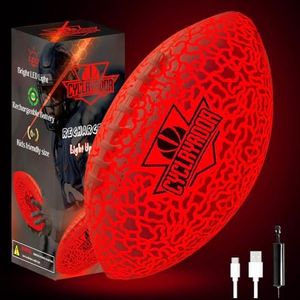 Cyclryador Glow in The Dark Kids Football #6 Rechargeable Light-Up Youth Pool Football,Ideal Gift for Ages 6-15