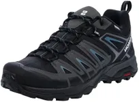 Salomon Men's X Ultra Pioneer CLIMASALOMON Waterproof Hiking Shoes for Men, Black/Magnet/Bluesteel, 7