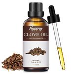 Hyppry 100ml Clove Essential Oil 100% Natural - Clove Bud Oil Essential Oils for Diffuser for Home, Teeth, Gum Health, Skin Care, Perfume, Soaps & Candles Making