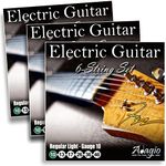 3 PACKS of Adagio Professional Electric Guitar Strings 10-46 + FREE Chord & Scale Chart