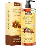 Yoken Jojoba Oil 946 ml (EWG Verified) - 100% Pure & Natural Jojoba Oil for Hair, Skin & Face, Cold Pressed Unrefined, Deeply Moisturizing Jojoba Oil Carrier Oil Skin Moisturizer