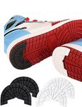 Shayee Shoes Sole Protectors for Air Jordan 1,Strong Self-Adhesive Heel Pad Repair Plates,Cushion Noise Reduction Skid Proof for Men and Women Sneaker 2 Pairs, Black&white, 6.5-7.5