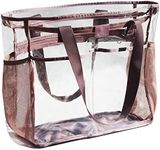 ESVAN Clear Tote bags Stadium Approved Security Travel Gym See Through Bags for Work Sports Concerts Travel Beach