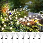 8 Pack Solar Firefly Lights Outdoor Garden Decorative, 10LED Big Bulb Waterproof Wind Swaying Solar Power Lights for Yard Lawn Pathway Flower Decor