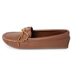 Minnetonka Men's Double Deerskin Softsole Moccasin, Carmel Deerskin, 10