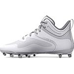 Under Armour Men's Command Mid Lacross Mt TPU Cleat Shoe, White/White/White, 12.5