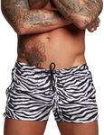 COOFANDY Men's Swim Trunk Swimwear Swimsuit Board Beach Short with Zipper Pocket