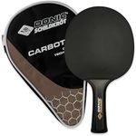 Schildkröt Donic- CarboTec 7000 Table Tennis Racket, 100% Carbon, Concave Handle, 2,3 mm Sponge, QRC League Pad - ITTF, Includes Case, 758221