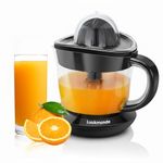 LUUKMONDE Electric Citrus Juicer, Electric Orange Juicer with 2 Reamers for Lemon & Grapefruit, Max Nutrients by Pressure Activated Juicer Machine, Electric Lemon Juicer, Black