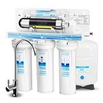 Geekpure 6 Stage Reverse Osmosis Drinking Water Filter System 75 GPD - with UV Filter