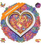 UNIDRAGON Original Wooden Puzzle Mandala Conscious Love Royal Size 17.7 x 17.7 in (45 x 45 cm) Puzzle for Adults and Kids Brain Teaser, Beautiful Gift Package