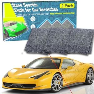 3 Pack Nano Sparkle Cloth for Car Remover, 2024 Upgrade Nano Sparkle Cloth for Car Scratches, Nano Scratch Repair Cloth Buff Out Light Scratches and Water Spots On Car-Gray