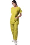 UNIFORM CRAFT Women’s Scrub Suits DSVX || 4 pocket scrubs | Ideal for doctors, dentists, vets, nurses & healthcare professionals (Lime Green, M)