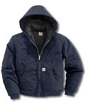 Carhartt Men's Loose Fit Firm Duck Insulated Flannel-Lined Active Jacket, Dark Navy, XX-Large