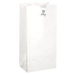 Duro - Grocery/Lunch Bag, Kraft Paper, 12 lb Capacity, 100 Count, White