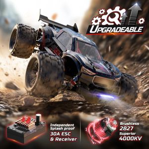 DEERC 1:14 Brushless RC Car for Adults – 46+ mph 4WD Off-Road Truck, Waterproof, All Terrain