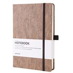 Ruled Notebook/Journal - Eco-Friendly Natural Cork Hardcover Writing Notebook with Pen Loop & Premium Thick Paper - A5 (5x8) Bound Classic Notebook - Lemome