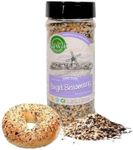 Eat Well Premium Foods Everything but the Bagel Sesame Seasoning 10 oz Bulk Size, Blend of Sea Salt and Spices With Dried Minced Garlic and Onion, Tasty New York Bagel Seasoning for Chicken Burgers