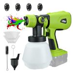 Cordless Paint Sprayer,HVLP Brushless Spray Gun with 4 Nozzles,18V Max Battery, for Garden Irrigation, House Painting, Furniture,Cabinets, DIY Work