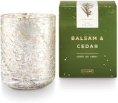 ILLUME Noble Holiday Collection Balsam & Cedar Small Luxe Box Sanded Mercury Glass Candle, 9 oz