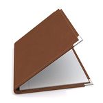 Executive Notebook Portfolio, VIP Faux-Leather Padfolio for Women and Men, includes 8.5-by-11-Inch Writing Pad, Tan