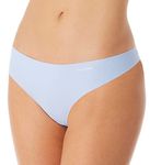 Calvin Klein Women's Invisibles Thong-Panty, Dusty Periwinkle, Large