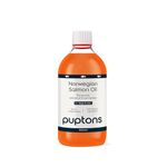 Puptons Salmon Oil for Dogs, Cats & Pets | 500ml Norwegian Salmon Oil | Omega 3, 6 & 9 Fish Oil Supplement | Helps Itchy Skin, Joint Care, Skin & Coat, Soft Paws (500ml)