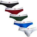 HOOFESAN Mens Underwear Briefs Pack Stretch Cotton Low Rise Briefs for Men Wide Waistband Multipack