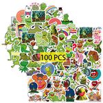 GTOTd Kermit The Frog Stickers (100 Pcs) Meme Gag Show House Merch Vinyl Water Bottle Luggage Guitar Skateboard Cute Aesthetic Manga Gifts for Teens