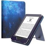 MoKo Case Fits All-New 6" Kindle(11th/10th/8th Generation, 2022/2019/2016 Release), Ultra Lightweight PU Shell Cover with Auto Wake/Sleep for Kindle 2022, Blue Starry Sky