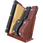 verovita Guitar Case Rack, Folding Hard Beech Wood Guitar Case Stand for Multiple Guitars Space-Saving for Home, Studio