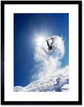 Photo Sport Action Snowboard Jump Air Snow Framed Wall Art Print