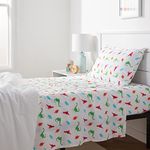 Amazon Basics Kid's Sheet Set - Soft, Easy-Wash Lightweight Microfiber - Twin, Multi-Color Dinosaurs