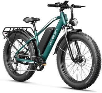 Jasion EB5 MAX Electric Bike for Adults with 1500W Peak Motor, 48V 15Ah (720Wh) Battery Electric Mountain Bike, 26'' x 4'' Fat Tire Ebike, 28+MPH Speed, Cruise Control, with Fenders, Rear Rack
