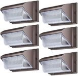 ledmo 120W LED Wall Pack Light, 15840LM Daylight Outdoor Security Lighting, Commercial and Industrial Outdoor Wall Pack Lights, 5000K IP65 Waterproof for Garage, Warehouse, Parking lot, Yard, 6 Pack