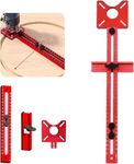 Serplex® 4 in 1 Router Milling Groove Bracket, Adjustable Aluminum Alloy Router Circle Cutting Jig, Multifunctional Cabinet Hardware Jig and Router Guide for Woodworking, Precision Router Jig Tool