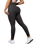 RXRXCOCO Seamless Butt Lifting Workout Leggings for Women High Waist Yoga Pants Gym Leggings Black