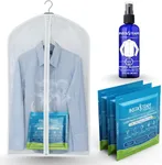 InstaSteam Starter Kit Clothes Steamer, Cruise Ship Approved, Eco-Friendly, Electricity-Free Travel Steamer, Wrinkle Release, Wrinkle Remover, Mini Steamer, Disinfect, Deodorize, (3) Pods, (1) Garment Bag, Insta Steam